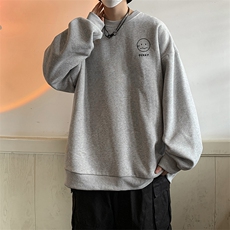 圆领卫衣男大码加厚加绒长袖t恤男S6072-P28加绒款-P33，男装卫衣，电商A040