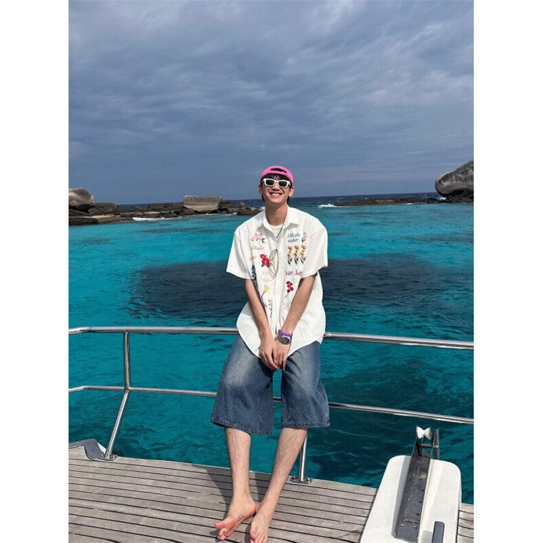 短袖衬衫外套男W147-P40,男装T恤,星座910B