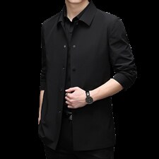 2023春季新款中年男士时尚商务休闲高端风衣夹克外套宽松百搭男装，男装夹克，电商B212（原钱塘6029）