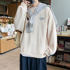 卫衣男韩版潮流宽松圆领打底衫ins港风纯色学生上衣W1509-P32，男装卫衣，星座512-4