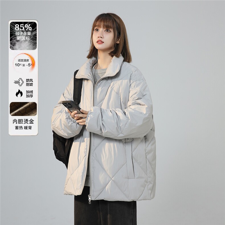 白鸭绒菱格新标90绒品质羽绒服轻薄宽松立领羽绒外套Y875-TP168,男装羽绒服,电商A170