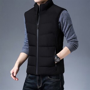 Z3381男式2021新款立领棉服背心无袖加厚马甲P67图片