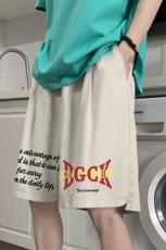 港风新款夏季时尚百搭字母印花垂感短裤五分裤K6113P25控38，男装牛仔裤，电商A268A