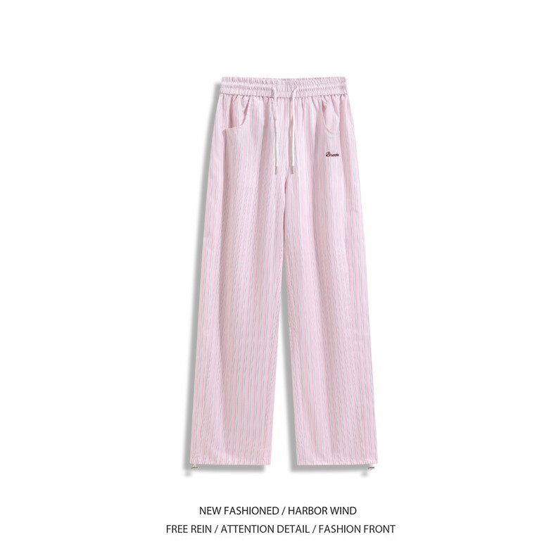 抖音品质潮流多巴胺撞色条纹宽松休闲裤B315-K25557-特p35控68,男装休闲裤,电商B315