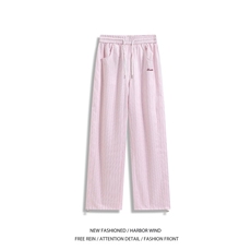 抖音品质潮流多巴胺撞色条纹宽松休闲裤B315-K25557-特p35控68，男装休闲裤，电商B315