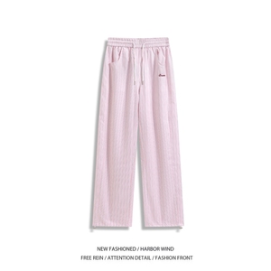 抖音品质潮流多巴胺撞色条纹宽松休闲裤B315-K25557-特p35控68,南瓜色衣服如何搭配鞋子图片