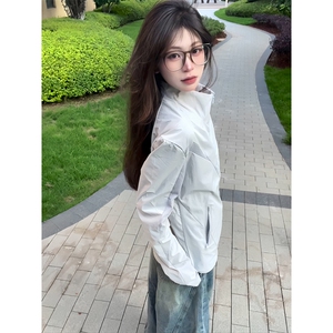 春夏款高品质冰感速干防晒服休闲户外运动外套透气弹力机能风夹克图片