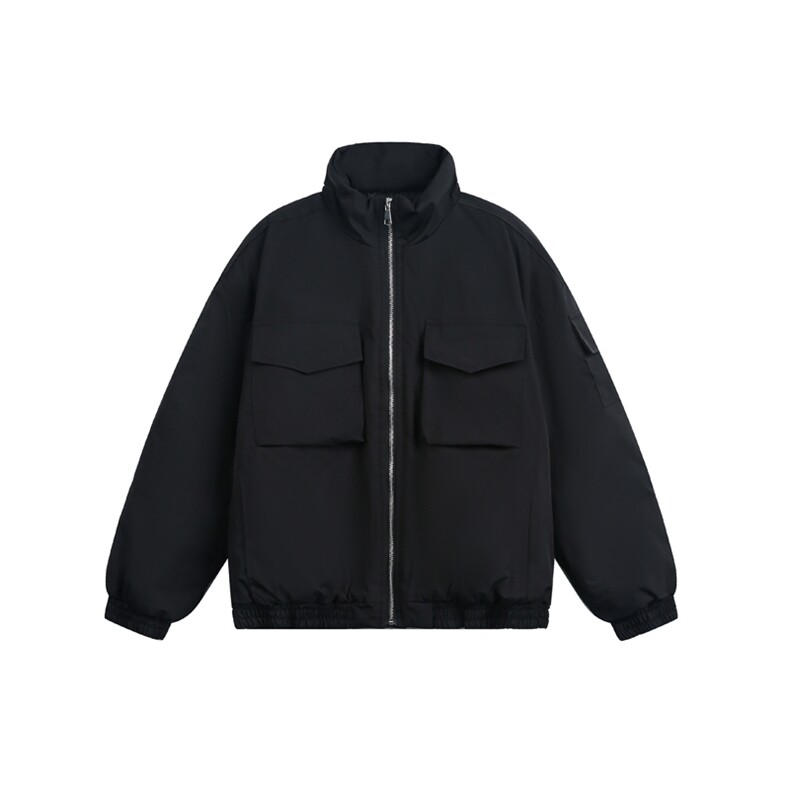 W85129 特P90 控158 工装立体口袋宽肩立领加厚棉衣棉服男图片