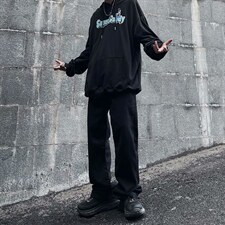 欧美高街字母牛仔裤男潮牌街头hiphop暗黑风裤子K076P40加绒50，男装牛仔裤，星座1116-2