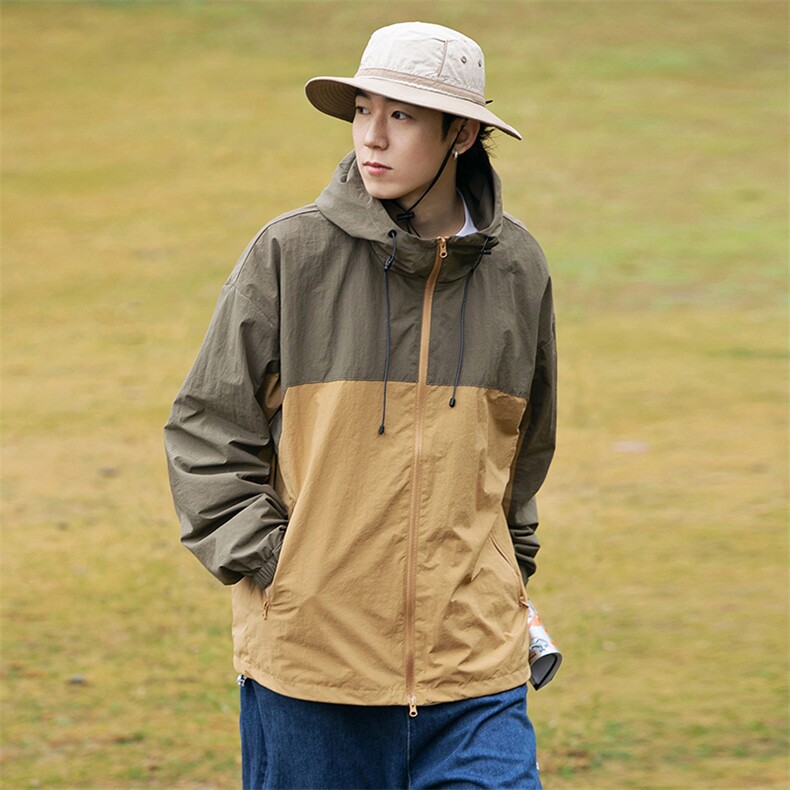 春季新款高品质山系户外防水冲锋衣连帽夹克外套A436-2262-P105,男装夹克,电商A436