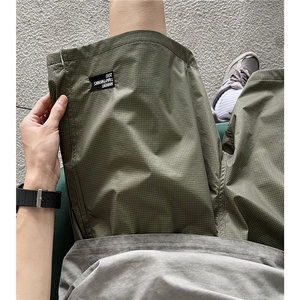 XZ612-K766-P40 控58 夏季薄款短裤 暗格纹刺绣速干尼龙沙滩裤图片