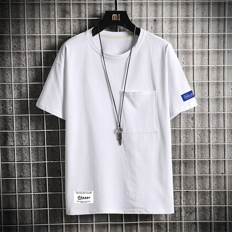 DX24062-P25大口袋百搭短袖t恤男大码半袖体恤上衣服图片