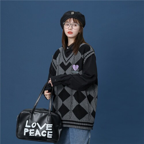 针织马甲百搭学院风JKDK校服班服制服情侣装//A338-1BX003P60，男装工装外套，电商D325