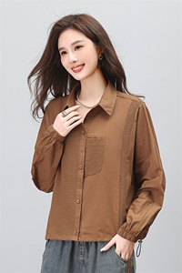 时尚百搭女士长袖衬衫 优雅气质修身显瘦上衣 高品质面料舒适透气图片