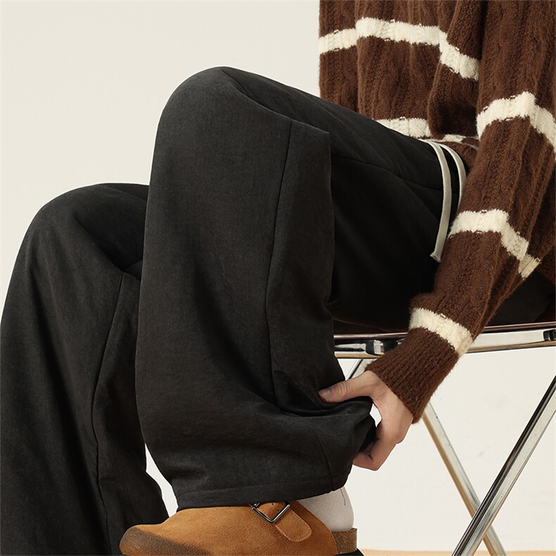 现货04纯色奶芙三合一夹棉裤男女冬季加棉裤子XZ211-1-K2475-P60，男装棉裤，星座211-1