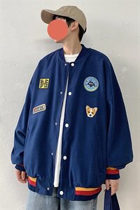 2021春季情侣外套男夹克绣花个性动物XZ213 - 19JK11-P105图片
