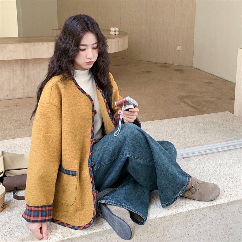 新品外套毛呢外套,女装毛呢外套,2C056