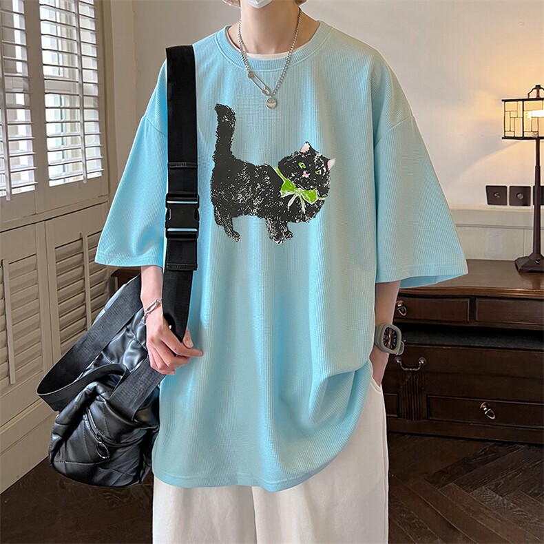 华夫格t恤男短袖男大码五分袖HT73413-P22,男装T恤,电商A040