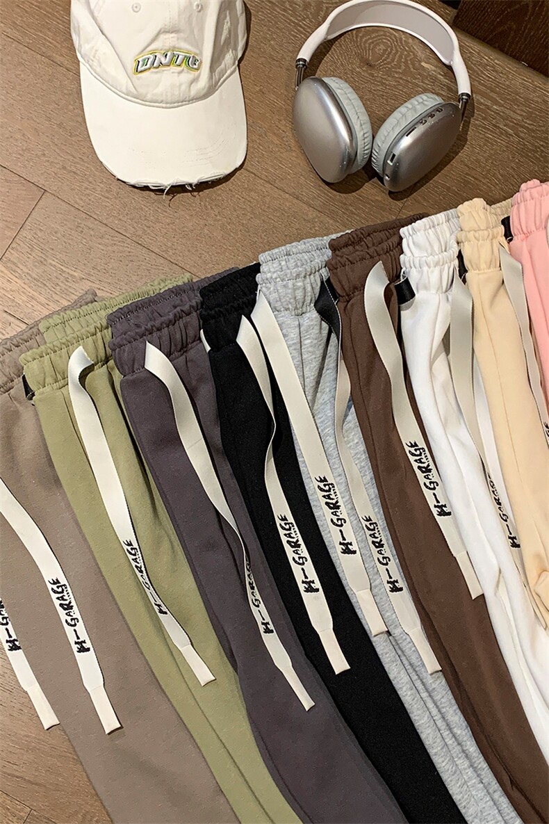 8XL-M特大码秋季新款垂感休闲裤男宽松直筒裤男裤子拖地裤K937P40,男装休闲裤,电商D206-1