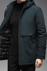 新款中年纯色棉衣男爸爸冬装可脱帽子休闲棉服外套GSNA21555-P150，男装棉衣，电商B212（原钱塘6029）