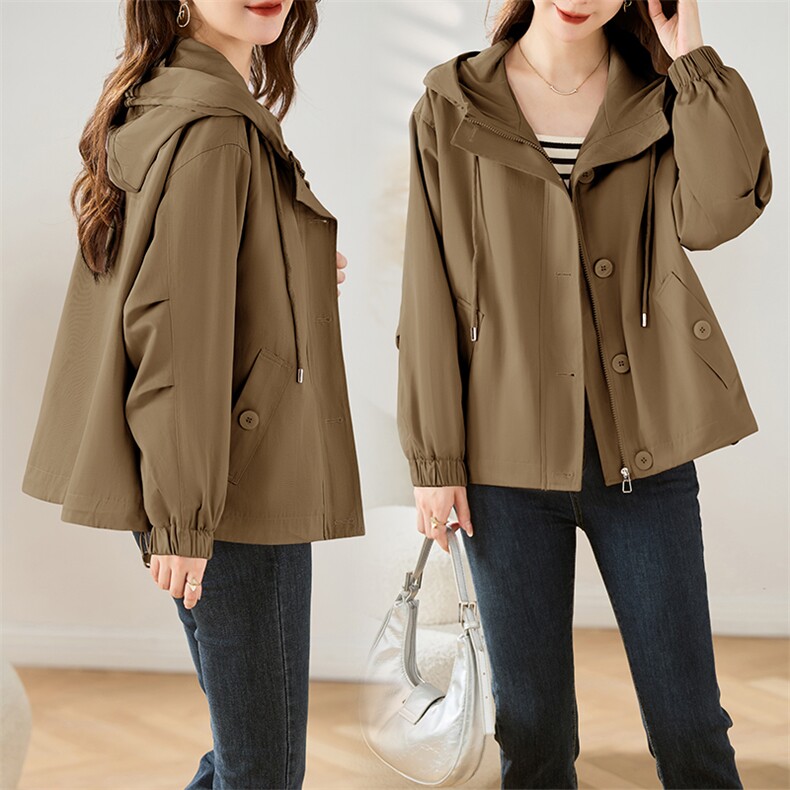 现货！2024年秋季韩版宽松短款外套女气质显瘦小个子夹克上衣，女装短外套，今喜