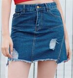 半身裙纯色显瘦修身气质甜美纽扣做旧口袋手工磨破2021年夏季短裙，女装半身裙，奕阳依阁