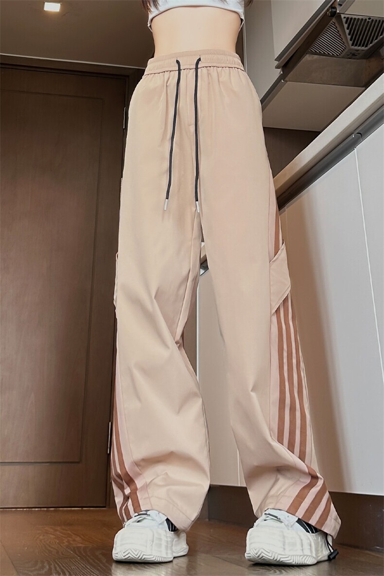 2025春季新款女模大码美式织带冲锋裤M-5XHK24681-特P35,男装休闲裤,电商A022