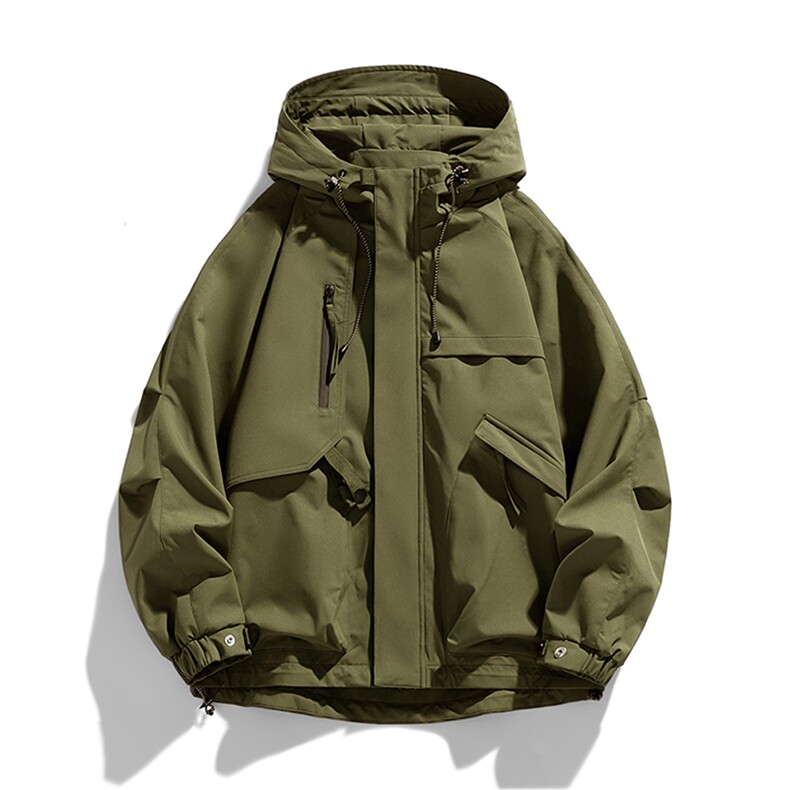 现货5W件冬季三防美式boxy解构连帽雪山冲锋衣棉衣男女棉服厚外套,男装夹克,电商A443
