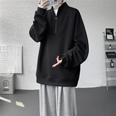 现货WY5532-P46特M-5XL高品质解构拉链立领卫衣，男装卫衣，电商D232