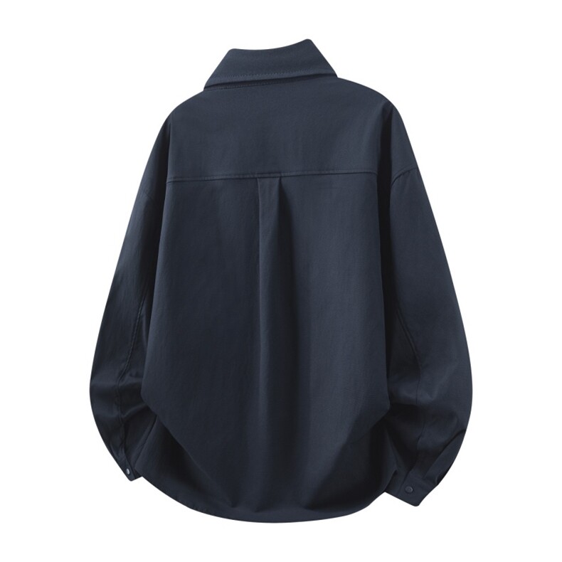 高品质鱼骨纹2026新款百搭翻领长袖衬衫A436-26020-P5589,男装衬衫,电商A436
