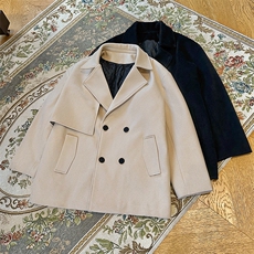 517A-8-Y81-P100冬季设计感毛呢大衣中长款加厚加棉外套，男装毛呢大衣，星座517A-8（原B282）