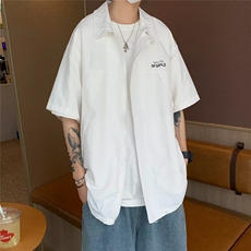 百搭标准男气质潮慵懒新款春季短袖ins衬衫C4507P35，男装衬衫，星座1116-2