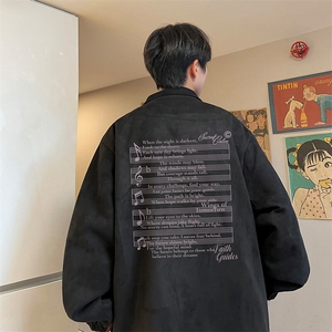 麂皮绒夹克男大码立领褂子外套JK85428-P68 加绒款-P78图片