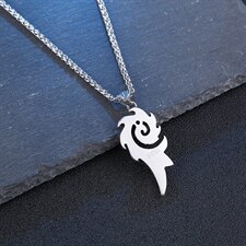 潮人复古男个性高端气质简约钛钢情侣吊坠配饰品凤凰项链，项链，星座510A-1