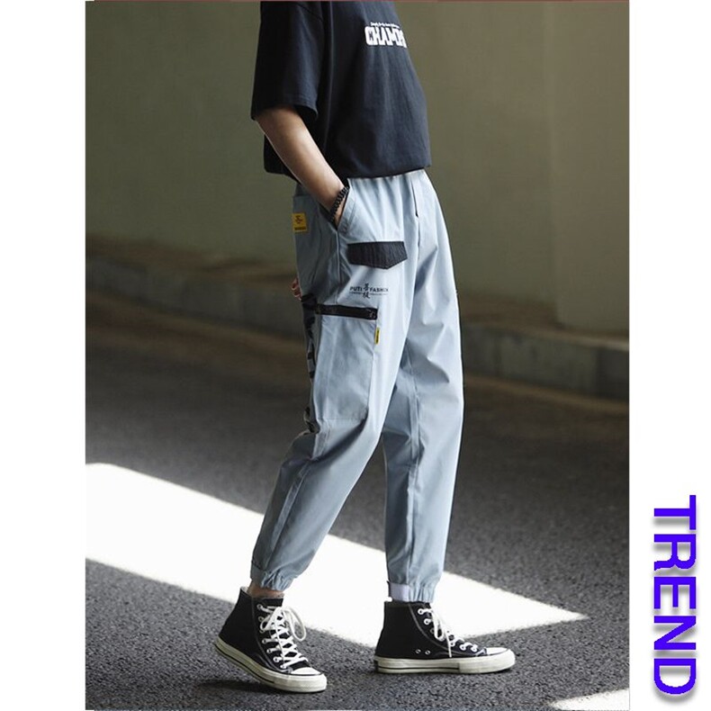 国潮原创速干立体口袋机能裤ins工装裤男束脚裤017—P50，男装休闲裤，星座1501