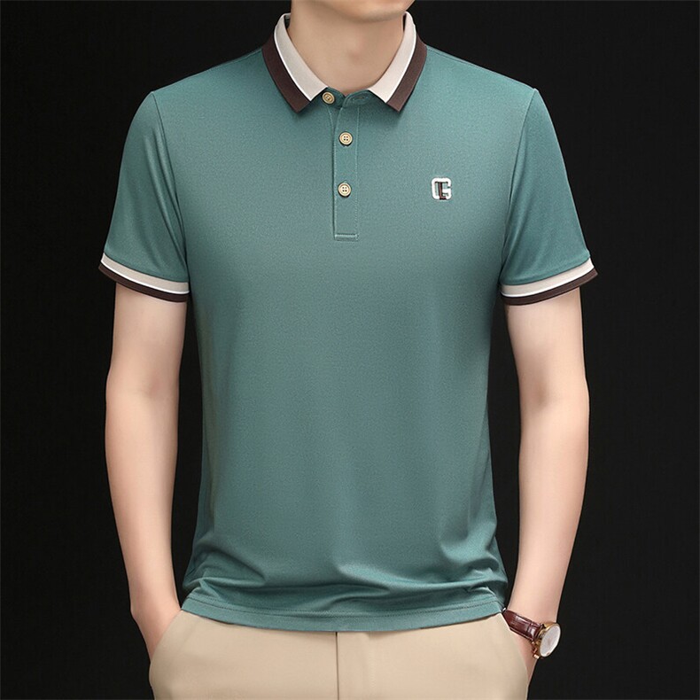 新款夏季短袖翻领T恤男士休闲时尚POLO衫高品质男装,男装T恤,钱塘6003（原4033）