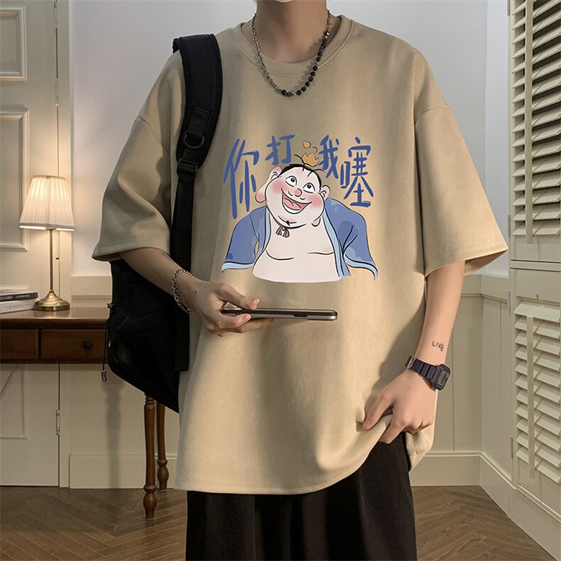 麂皮绒短袖t恤男大码半袖男 JD82437-P25图片