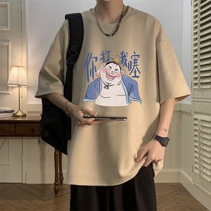 麂皮绒短袖t恤男大码半袖男 JD82437-P25图片