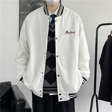 立领棒球服男港风宽松潮流上衣夹克/A338-1W63P65，男装夹克，电商D325