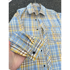 特批23!YK86045-TP2330%棉70%聚酯纤维春季长袖格子衬衫，男装衬衫，电商A086-1