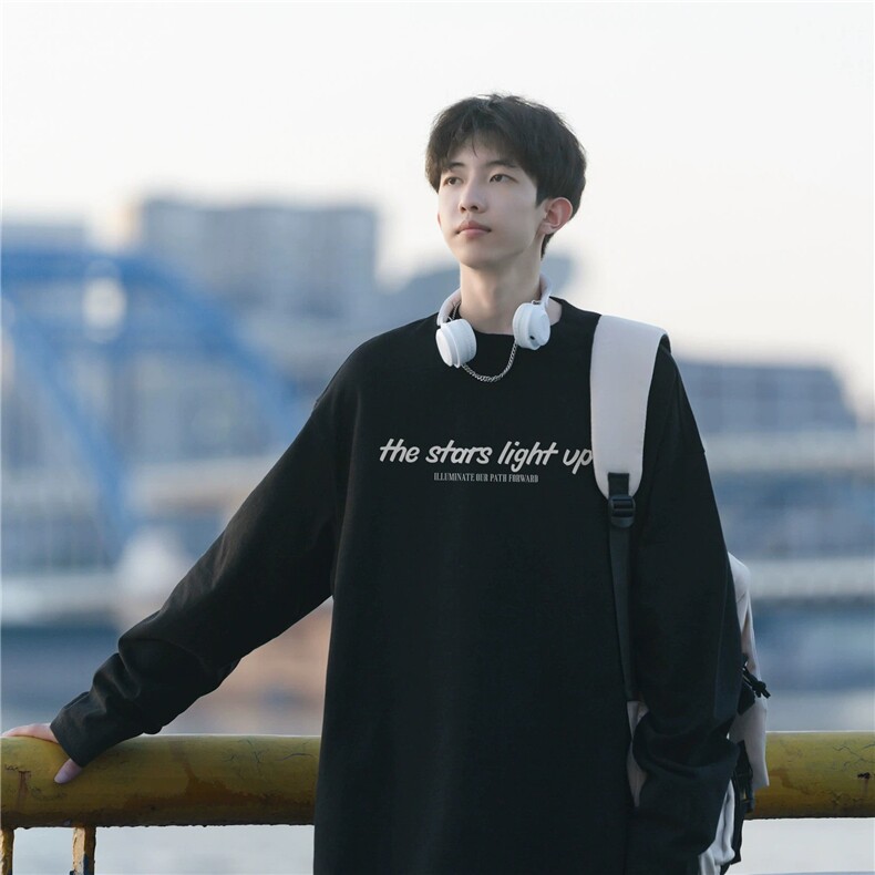 重磅长袖圆领卫衣男春秋季2026新款纯棉宽松潮牌休闲男生上衣，男装卫衣，星座218-1（原230）