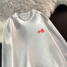 T4276-P25加绒款-P35简约帅气百搭长袖t恤男大码胖子卫衣，男装卫衣，电商A040