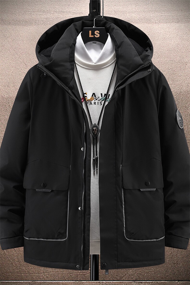 Y2388-P278L-7XL大码工装新标90白鸭绒连帽潮牌羽绒服外套,男装羽绒服,星座109