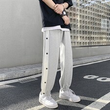 主推！排扣卫裤休闲裤运动裤宽松篮球裤男313A-1-CN04-P45控价58,男装休闲裤,星座808A-1