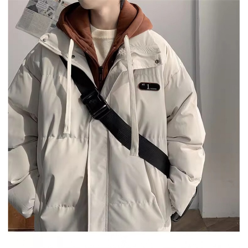S820-P80美式新款宽松百搭假两件保暖棉衣情侣羽绒服,男装羽绒服,星座617A-2