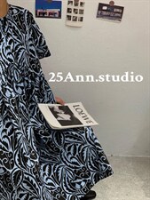 复古图腾连衣裙，女装连衣裙，25Ann·Studio
