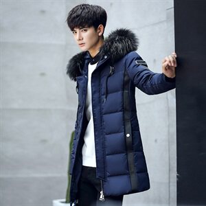 电商B247 2021新款中长款男士休闲白鸭绒50绒羽绒服 MY69图片