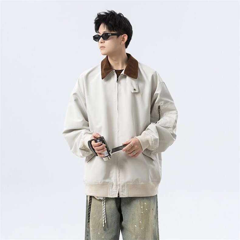 潮流底率巴恩风撞色翻领夹克男 xh103-特p75图片