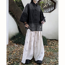 港风复古牛仔衬衫夏季男款潮牌短袖衬衣工装薄外套C0986-P65，男装衬衫，星座308B-2