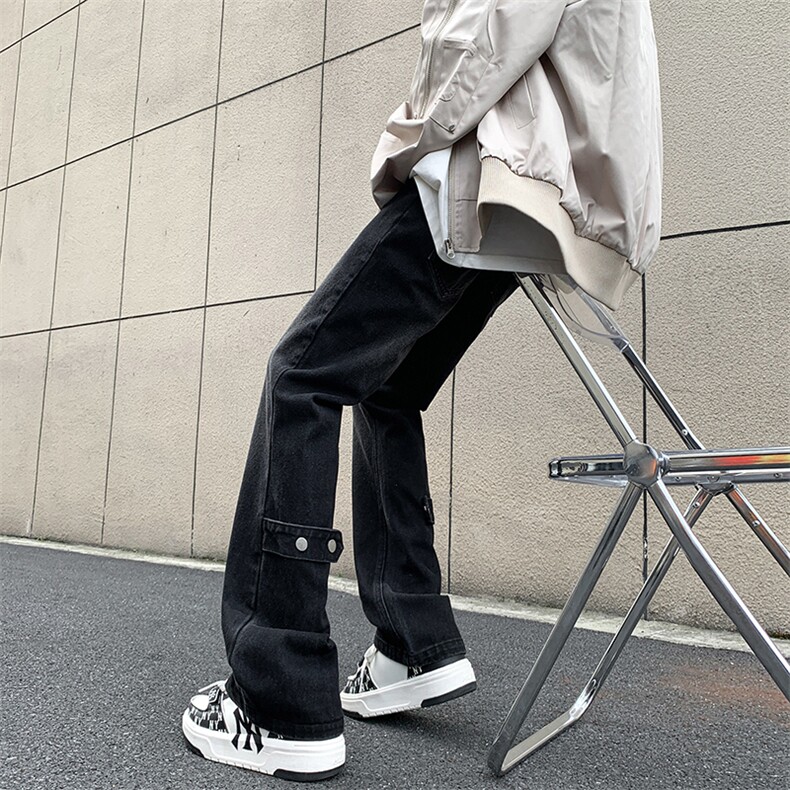 冬季美式ins高街vibe水洗加绒牛仔裤货号加绒K2316P70常规P55,男装牛仔裤,电商A063